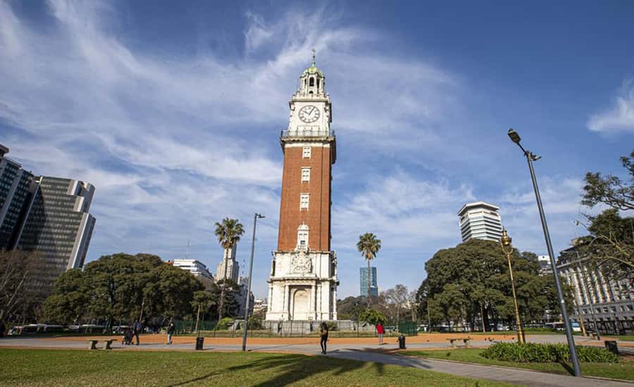 Buenos Aires: Recoleta and Retiro Tip Based Walking Tour - The terrace view toward the Tower of the English
