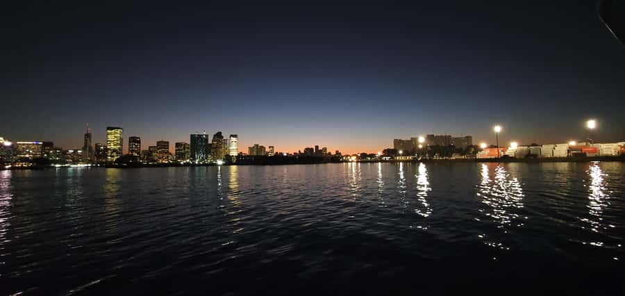 Buenos Aires:Small Group Tour AM & Sunset Open Bar Cruise PM - Sunset from the Humberto M ship