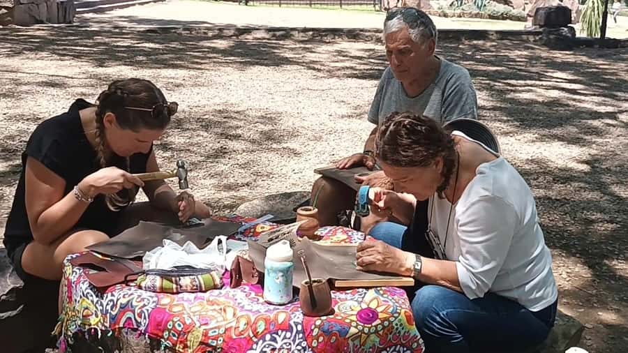 City of Salta: Alpaca and leather handicraft workshop in the open air! - The value of a $22 handmade souvenir