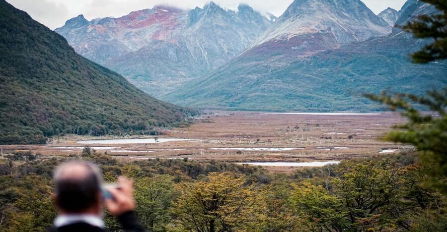 Crossing the Andes: Fagnano and Escondido lakes with lamb - Escondido Lake and the Bronzovich sawmill