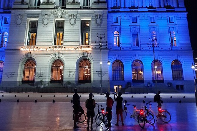 Experience the Night of Buenos Aires with E-BIKE - The Obelisco under city lights