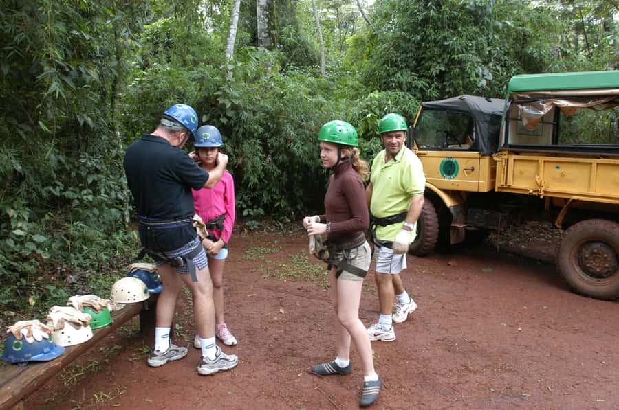 Half-Day Iguazú Forest Adventure - Rappelling down a wet canyon
