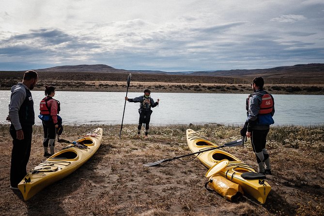 Kayak Full-Day Activity in La Leona River from El Calafate - Getting suited up for cold Patagonian water