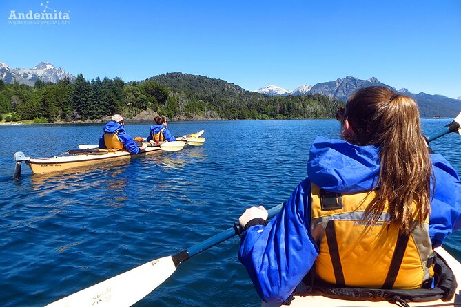 Kayak paddling adventure around Bariloche - Moreno Lake or Nahuel Huapi Lake