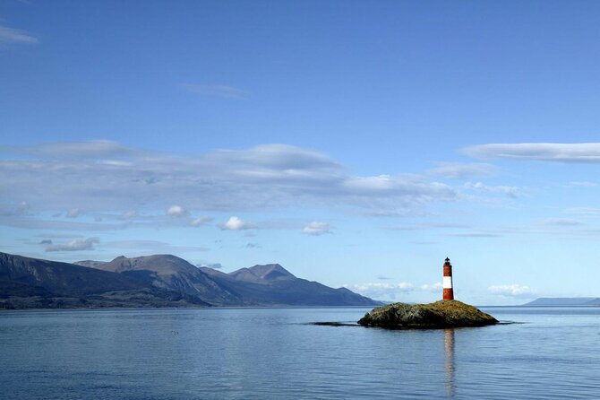 Martillo Island: Boat Trip to the Penguin Colony & Beagle Channel - Ushuaia from the water, with Olivia Mountain behind it