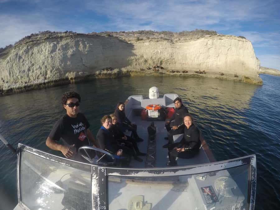 PUERTO MADRYN , SNORKELING WITH SEA LIONS - The 15 to 20 minute boat ride