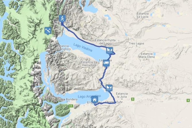 Transport "door2door" Calafate-Chalten or Chalten-Calafate - La Leona gives the outbound route a useful pause