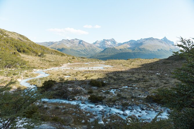 Trekking Tour Laguna Esmeralda and Fuegian Valleys - Crossing the peat bog on wooden platforms