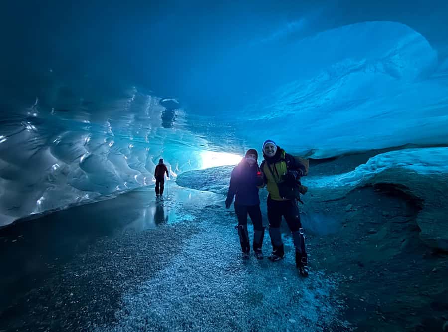 Vinciguerra Ice Experience - Reaching the foot of Vinciguerra Glacier at noon